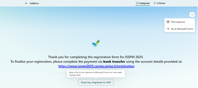 registration form